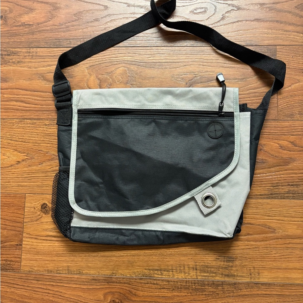 Stylish Black and Gray Men's Messenger Bag